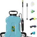 4000mAh Battery Powered Backpack Sprayer 3Gallon, Electric Weed Sprayer Killer with 3 Mist Nozzles & USB Rechargeable Handle & Retractable Wand, Garden Pump Sprayer Bottle for Lawn,Garden (12L-Blue)