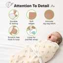3-Pack Organic Baby Swaddle Sleep Sacks - Swaddles for Newborns, Infant 0-3 Months, Baby Girls, Boys, Soft & Snug Newborn Sleep Sack, Nursery Swaddling Blankets (Lil Fawn, OS)