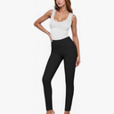 Hybrid & Company Women Stretch Skinny Dress Pants Nylon Ponte Pull On Office Leggings Trousers XL