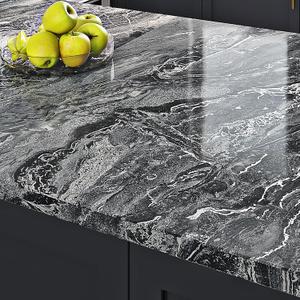 Livelynine 36 X197 Inch Extra Wide Glossy Marble Countertop Peel and Stick Wallpaper Waterproof Contact Paper for Countertops Self Adhesive Counter Covers Kitchen Vinyl Wrap Table Top Laminate Sheets