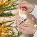 Merry Christmas Christmas Ornaments, 2025 Glass Christmas Ornament, 3 Inch Crystal Round Tree Decoration with Gift Box, Holiday Keepsake Gift for Family & Friends