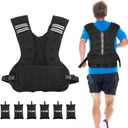 Henkelion Adjustable Weighted Vest for Men Women Weights Included, 4-10lbs/11-20lbs Body Weight Vests Adjustable for Running, Training Workout, Jogging, Walking (Black)