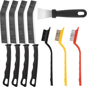 Crevice Cleaning Brush,8 Pcs Cleaning Supplies,Hard Bristle Crevice Cleaning Brush,Crevice Cleaning Brushes for Household Use Bathroom Tiles Kitchen Practical and Durable (Colorful01)