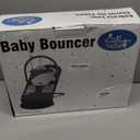 Portable Baby Bouncer Seat for Infants, 0-18 Months, 3 Modes of Use with Rocker & Stationary Options, Ergonomic Infant Chair with Hanging Toys Grey