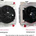 3 Row Core Radiator For 1964-1966 Ford Mustang / 1960-1965 Falcon Ranchero/Mercury Comet 5.0L V8 AT/MT L6 60 61 62 63 64 65 66 Full Aluminum Radiator with Shroud Fan Relay Kit