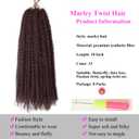 Marley Twist Braiding Hair 18 Inch 8 Packs, Soft Marley Hair for Braiding, Cuban Twist Hair, Afro Kinky Twist Braiding Hair Extensions, Tangle Free Crochet Hair for Black Women (33)