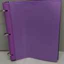 Pivotable Refillable Notebook, Upgraded 1 Inch 3 Ring Notebook Binder, 50 College Ruled Paper, 5 Subject Notebook with Dividers and Folder Pockets, Tabs- Purple