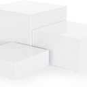 NEETBU Metal Display Stands for Buffet Table - Black & White Cake Risers, Cupcake Stand for Wedding, Party, Catering Supplies, Elegant Food Risers for Display 6 Pcs