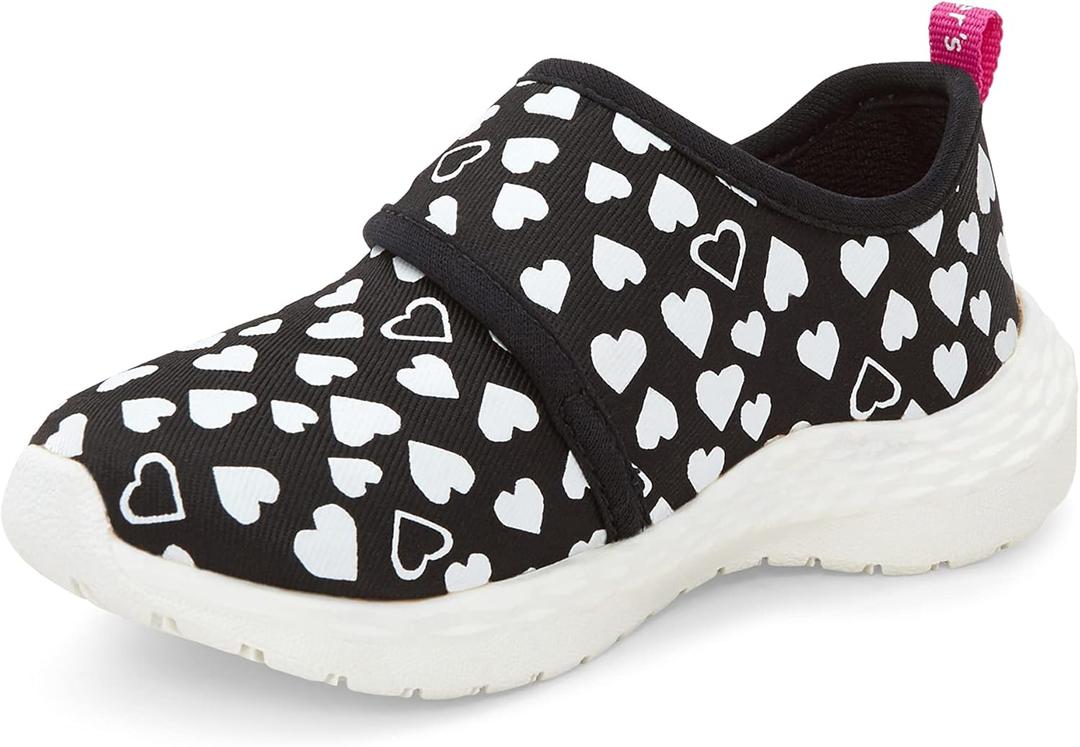 Carter's Unisex-Child Lorena Sneaker (4 Toddler, Black)
