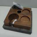 58mm Tamper Station V3 Walnut Portafilter Holder Compact Espresso Organizer with Multi Accessory Storage Espresso Machine Accessories for Coffee Bar