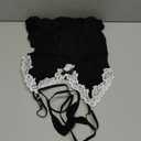 Aranmei Women Sexy Lace Chemise Nightgown Sleepwear V Neck Full Slip Babydoll Lingerie Sleep Dress (Size Large, Black)