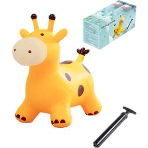Bouncy Inflatable Giraffe Horse - Bouncy Pals Hopping Toy with Pump for Ages 1-8 Years - Ideal Children's Gift and Birthday Present