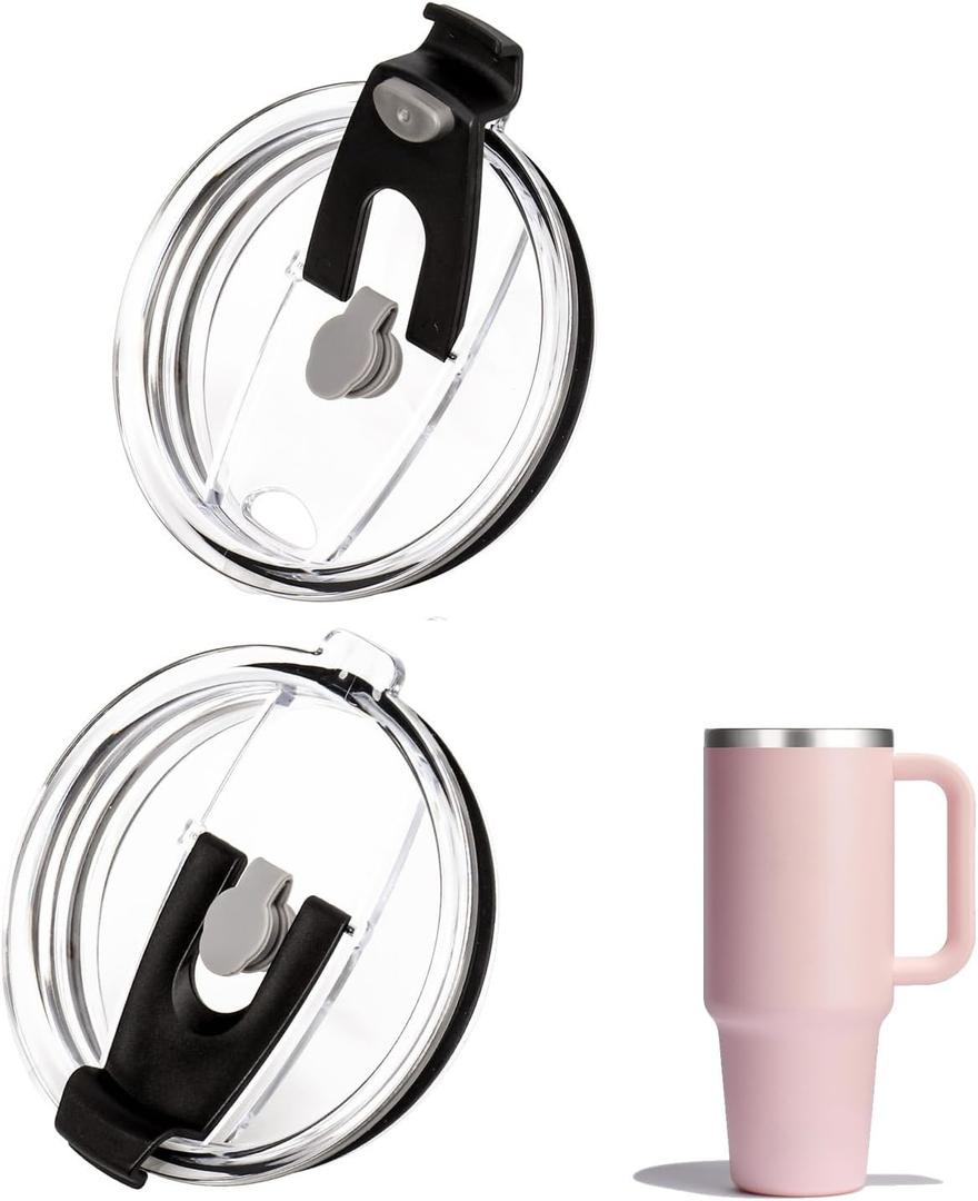 2Pack Replacement Lids Compatible with Hydro Flask Tumbler 40oz 32oz, Splash-Proof, BPA Free Replacement Reusable Tumbler Cover