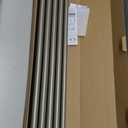 TONIAL1 Inch Double Curtain Rods 140 to 195 Inches, Heavy Duty Decorative Long Drapery Rod for Windows 128 to 190 Inches (5.75 to11.7 ft) with Classic Cap Finial, Antique Silver