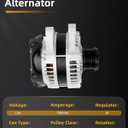 OCPTY Alternator 11196 Fit for Lexus for GS300 2006,for Lexus for GS350 07-11,for Lexus for IS250 06-13,for Lexus for IS350 06-13,2.5L 3.0L 3.5L V6 Replaces 104210-2050 104210-2051