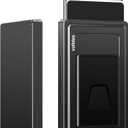 Metal Wallet for Men - Aluminum Magnetic Wallet, RFID Blocking, Push Button Slide-Out Quick Access, Slim Minimalist Front Pocket Wallet, Holds 5-7 Cards, Black