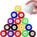 2 x 16 Pack Billiard Ball Fidget Spinners for Kids and Adults, Stress Relief Hand Toys, Pool Ball Design Spinners for Focus, Christmas Party Favors and Classroom Prizes