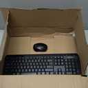 Amazon Basics 2.4GHz Wireless Keyboard and Mouse Combo Set, Quiet and Compact US Layout, Plug and Play, Unifying USB Receiver, Black