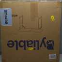 Folding Table 4 Foot Portable Heavy Duty Plastic Fold-in-Half Utility Table Small Indoor Outdoor Adjustable Height Folding with Carrying Handle, Camping and Party,White