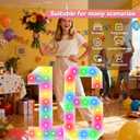 4FT Marquee Light Up Numbers, 34 Colors Changing Marquee Numbers with Remote,Water Bag, 4FT Light Up Numbers for 50th Birthday Party Decorations Backdrop Anniversary Decor, Large Number 50