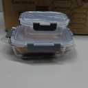 [10-Pack] Glass Meal Prep Containers with Lids, MCIRCO Food Storage Containers with Snap Locking Lids, Airtight Lunch Containers, Microwave, Oven, Freezer, and Dishwasher (Gray)