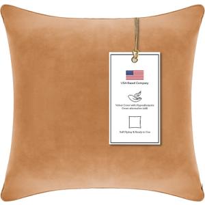 A1 Home Collections Down Alternative Throw, Pillow Insert Pack of 1, 22"x22", Brown Derby