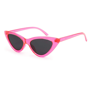 livho Retro Vintage Narrow Cat Eye Sunglasses for Women Clout Goggles Plastic Frame (Barbie Powder)