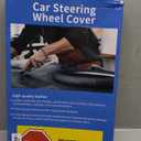 Custom fit for Lexus Car Steering Wheel Cover, Nappa Leather Car Steering Wheel Cover Non-Slip Steering Wheel Cove-r, Designed for Lexu-s Interior Accessories (Black)