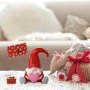 Smile Resin Figurines Set of 4 - Sweet Valentine's Day Gifts for Him Her, Gnome Heart, Customizable Love Card, Indoor Mantle Centerpieces Romantic Gift for Anniversary/Wedding