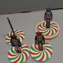 Vicenpal Christmas Ring Toss Game Set, Christmas Party Games for Adults, Family, Xmas Wooden Ring Toss with 4 Rings Candy Cane Snowman Santa Claus Nutcracker Fun Games Gifts