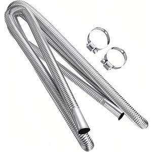 Diesel Heater Replacement Exhaust Pipe, 300cm,118.11inch, Single Layer Stainless Steel Air Generator Extension Kit Fuel Tank Gas Vent Hose (300cm single-layer)