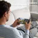 Invisible Holder Charger Cable, 240W PD Fast Charging Cable for Desk, USB-C to USB-C & USB to Light-ning Cable 4.9 FT with 360 Adjustable Metal Stand, 2 in 1 Holder Charger for Gaming, Office, Home