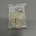 Lanyardio Stretchy Scrunchie Lanyard for ID Badges Keys, Cute Teacher Lanyard for Women with 2 Card Holders 19.6 Inch (Beige)