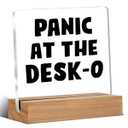 Funny Desk Decor, Gag Gifts for Women Men Coworker Teammate Employee Boss, Funny Quote for Desk Office Sign Keepsake