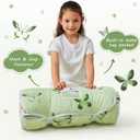 Lasoftan Toddler Nap Mat with Pillow and Blanket, Extra Large Rolled Napping Mats,Slumber Bags for Boys Girls,Kids Sleeping Bag for Daycare, Preschool Travel Camping