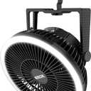 MORECORE Portable Camping Fan with LED Lantern, 24HRS Running 8inch Rechargeable Tent Fan, Powerful 3-Speed 180 Rotate with Hook, Quiet for Outdoor RV Travel Fishing Hurricane Emergency Power Outage