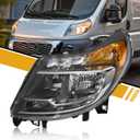 5 Pins Headlight Assembly W/O DRL Compatible with Dodge RAM Promaster 1500 2500 3500 2014-2022, Halogen Headlamp Replacement W/Bulbs, Chrome Housing, 4725945AJ CH2502254 Left Driver Side