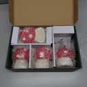 Mushroom Bathroom Decor Set  Ceramic Soap Dispenser, Toothbrush Holder, Canister, and Soap Dish with Bamboo Accessories  Cottagecore Bathroom Gifts for Women