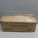 9FT Pre-Lit Artificial Christmas Garland with 50 White Light, Pulg in, Holiday Decorations Garland, Mantle for Indoor Holiday Door Home Decorations Stairs Fireplaces Wall