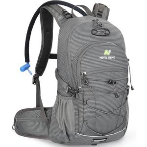 Hydration Backpack 3L Water Bladder, Hiking Water Backpack with Rain Cover, Insulation Hydration Daypack Rucksack for Cycling (gray)