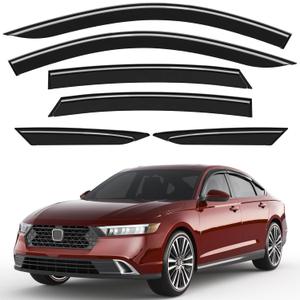 Outside-Mount Window Visors Rain Guards for Honda Accord 2023-2026 | 6PCS,Extra Durable Window Deflectors, Tape-on Window Visors, Vent Shades, Vent Visors, Accessories