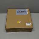 Yaetm 12x12 Square Picture Frame Matted to 5x5, Double Floating Ivory Mat, Brown Wood Grain Photo Frame with Polished Tempered Glass for Wall Gallery, Home and Office, Wall Mounting, 3 Pack