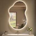 SMIROR Irregular Backlit Bathroom Mirror with Lights 20 x 32, Cloud Led Lighted Vanity Mirror for Wall, Anit-Fog, Dimmable, Memory Function (Horizontal/ Vertical)