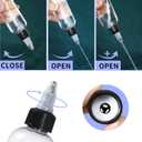 32 Pack 2 oz Plastic Squeezing Bottles, (Shekure) Clear Oil Dispenser Dropper Bottle Applicator with Twist Top Cap and Leak-Proof Inner Gasket for Crafts, Art, Glue, Paint and More