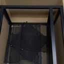 Hoyweo 2 Tier Printer StandMobile Printer Stand with StorageUnder Desk Storage Racks with mesh DrawerRolling Printer Shelves with Lockable Wheels,Small Printer Table for Home, Office (Black)