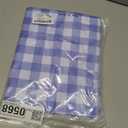 Romanstile Rectangle Vinyl Tablecloth, 100% Waterproof Buffalo Gingham Plastic Table Cloth, Heavy Duty Wipeable Checkered Table Covers for Outdoor, Camping, Picnic, Patio - 54 x 78, Light Blue
