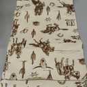 Western Cowboy Table Runner 13 x 90 Inch Brown Wild West Rodeo Kitchen Dining Table Decor Rustic Table Cover for Farmhouse Baby Shower Birthday Indoor Outdoor