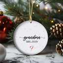 Promoted to Grandma 2025 Ornament - Pregnancy Announcement Gift for New Grandmothers | Baby Coming Keepsake | Future Grandma Ceramic Holiday Dcor (V15)