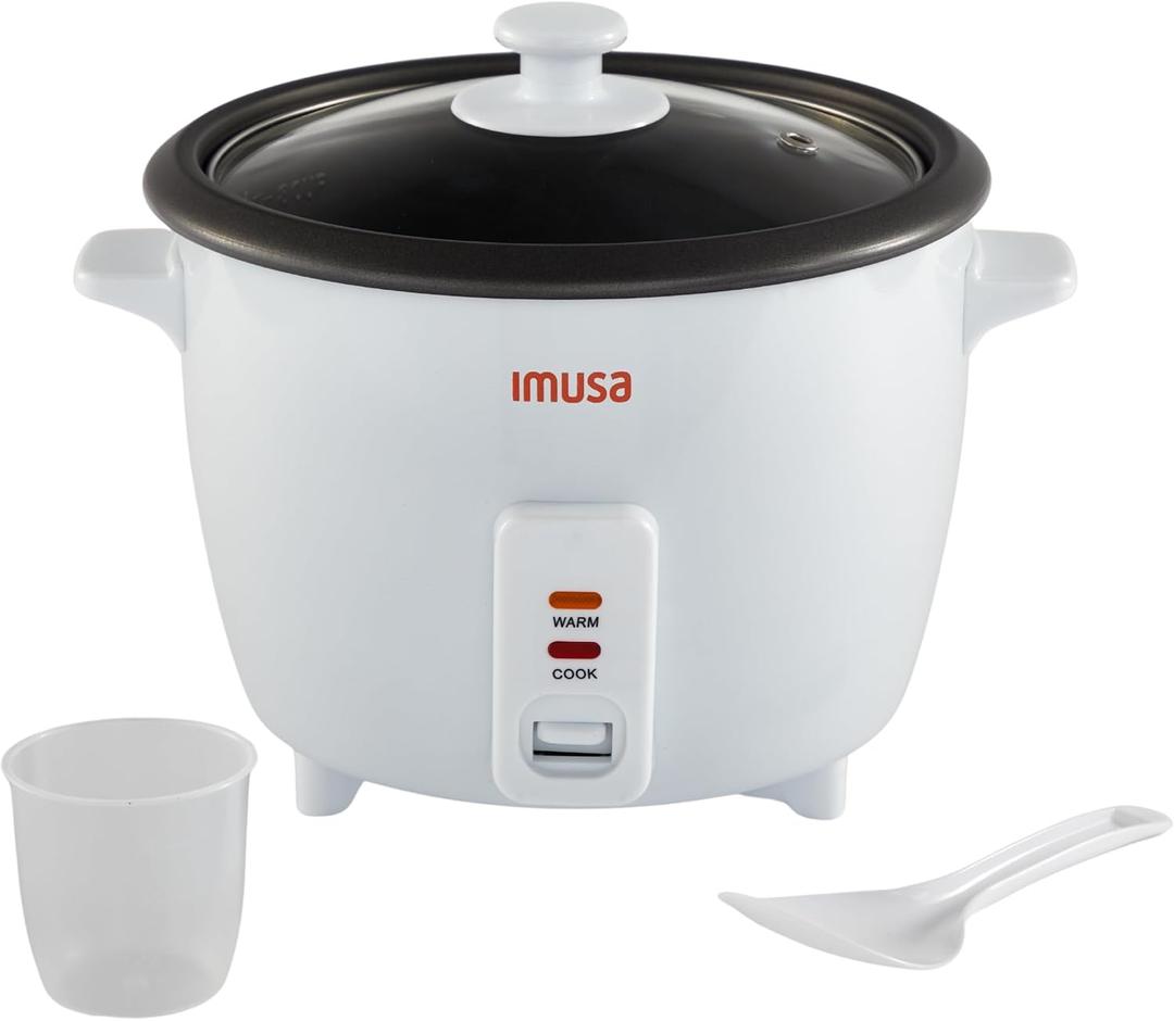 IMUSA Electric Rice Cooker 10 Cup Cooked 5 Cup Uncooked – Ceramic Nonstick Pot, Multi Cooker for Rice, Quinoa, Oatmeal, Stew – Keep Warm – Compact for Kitchen Dorm RV