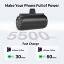 2 Pack 5500mAh Portable Charger for iPhone, Upgrade Ultra-Compact 20W PD Fast Charging Cute Travel Portable Phone Charger, Mini Power Bank for iPhone 14/14Pro/13/12/11/X/8/7/6 Series